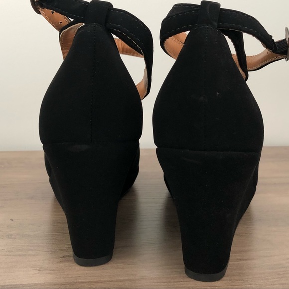 TOP Moda Eva Black Wedges - Picture 7 of 11